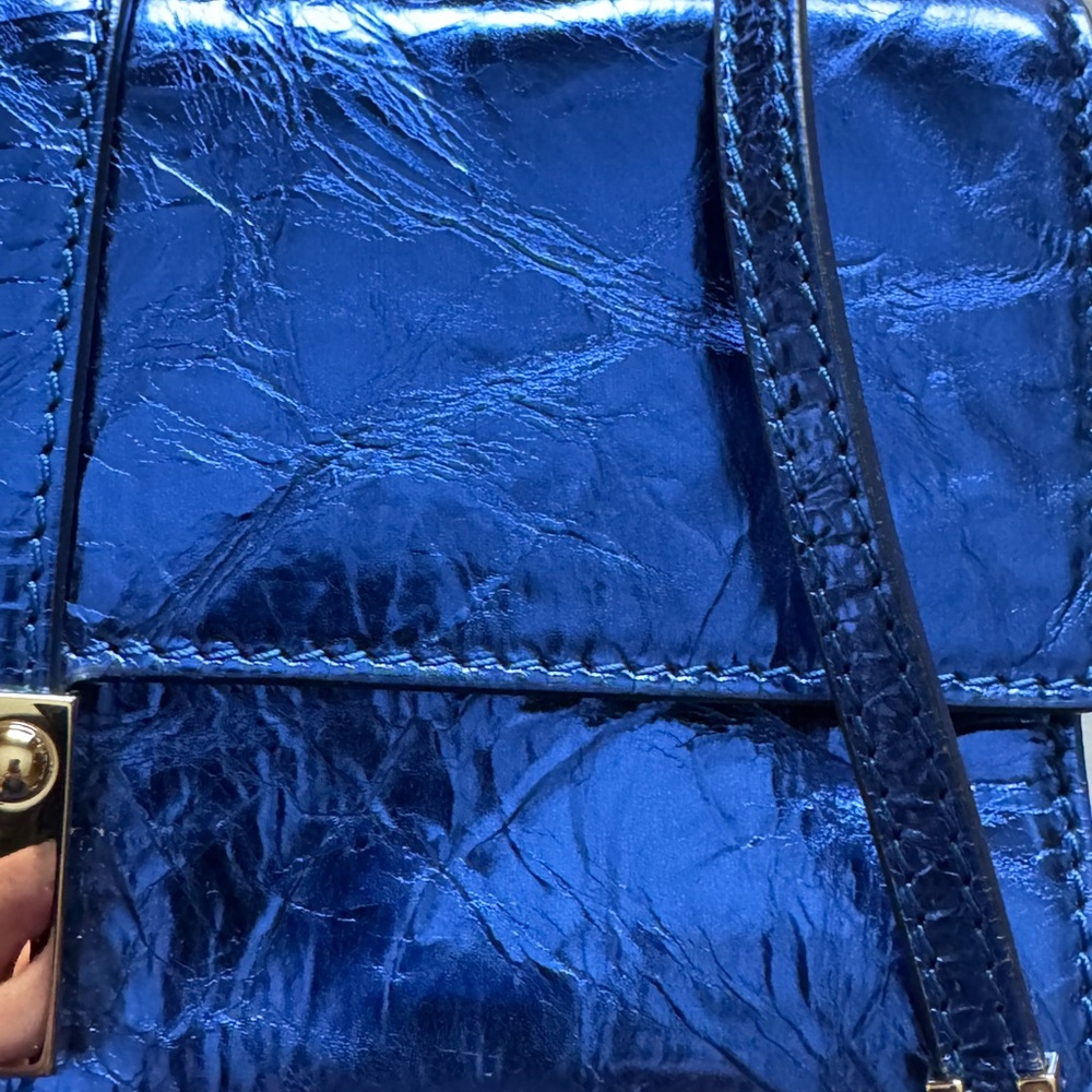 Jimmy Choo Metallic Blue (River) Shoulder Bag - Picture 6 of 11